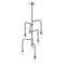 Z-Lite Neutra 7 Light Chandelier, Matte Black + Polished Nickel & Clear 621-7MB-PN - alternate 7